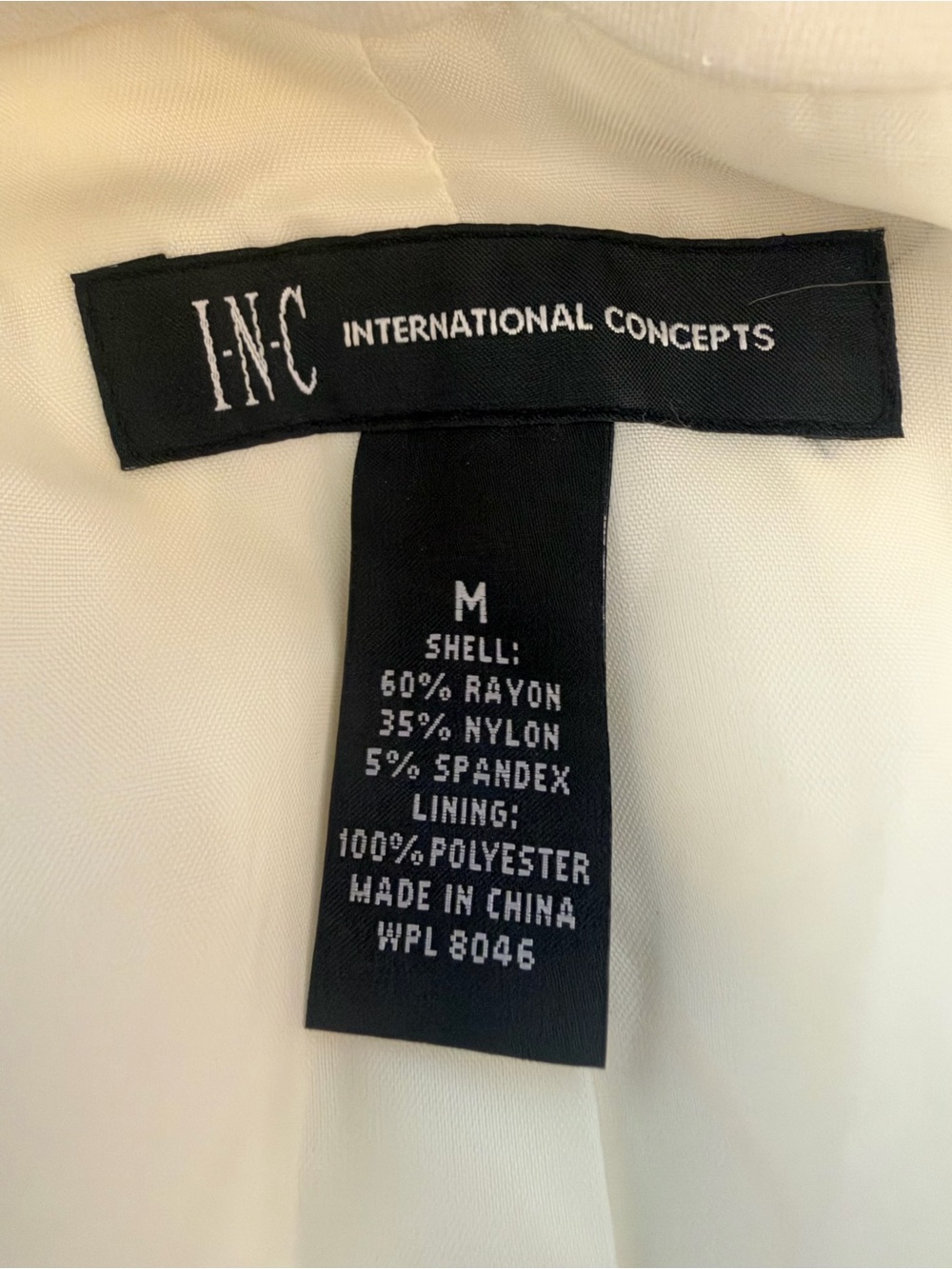 NEW—INC International Concepts Off-White&Taupe Leather Asymmetric Moto Jacket - Picture 10 of 10